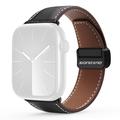 Bracelet en cuir véritable Dux Ducis YA à boucle M pour Apple Watch (42/44/SE/45/46/49mm) - Noir