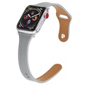 Bracelet Apple Watch Series Ultra 2/Ultra/9/8/SE (2022)/7/SE/6/5/4/3/2/1 en Cuir Premium - 45mm/44mm/42mm - Gris