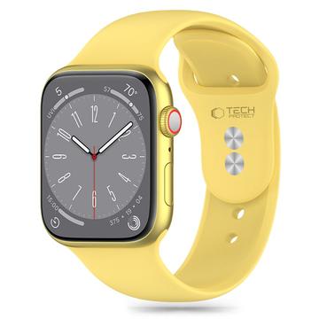 Bracelet en silicone Tech-Protect pour Apple Watch Series 10/9/8/7/6/SE - 40mm/41mm/42mm - Jaune canari