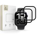 Protecteur d'écran Apple Watch Series 11/10 Tech-Protect Glass Flex+ Hybrid - 46mm - 2 Pcs. - Bord noir
