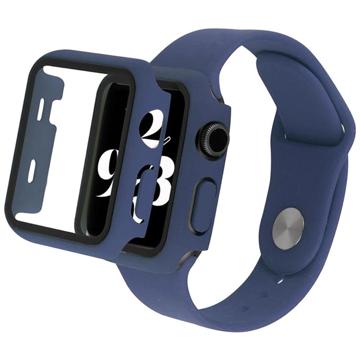 Coque Apple Watch Series 7/8 en Plastique avec Protecteur d\'Écran - 45mm - Bleu Foncé