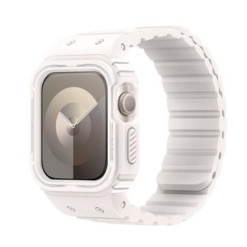 Bracelet Apple Watch Series 9/8/SE (2022)/7/SE/6/5/4/3/2/1 avec étui Dux Ducis OA One-piece - 45mm/44mm/42mm - Starlight