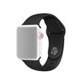 Bracelet Apple Watch Series SE (2023)/9/8/SE (2022)/7/SE/6/5/4/3/2/1 en Silicone Souple - 41mm/40mm/38mm - Noir