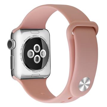 Bracelet Apple Watch Series SE (2023)/10/9/8/SE (2022)/7/SE/6/5/4/3/2/1 en Silicone Souple - 42mm/41mm/40mm/38mm - Rose