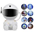 Lampe projecteur de Noël représentant une étoile câlinant un astronaute - Alimentée par USB