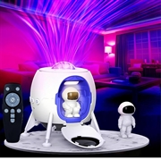 Lampe de projection de nébuleuse de ciel étoilé d'atterrissage d'astronaute - veilleuse d'ambiance de chambre à coucher