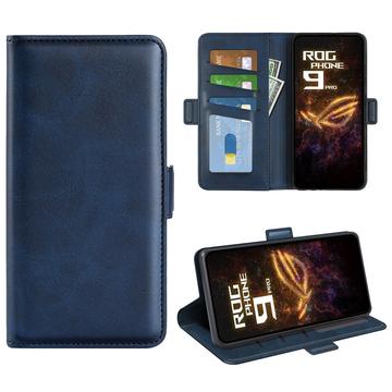 Etui portefeuille Asus ROG Phone 9 Pro avec fermeture magnétique - Texture Veau