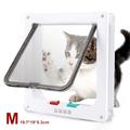 Porte moustiquaire Auto-Lock avec système de verrouillage à 4 voies pour chats et petits chiens - M - Blanc