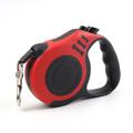 Laisse rétractable automatique pour chien - 5m - Rouge