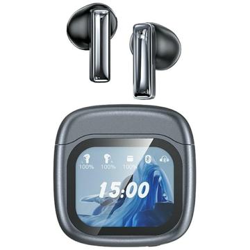 Écouteurs Awei TP100 ENC TWS avec étui de chargement à écran tactile - Noir
