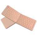 B023 Clavier sans fil magnétique pliable à 68 touches avec support pour téléphone - QWERTY - Rose