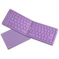 B023 Clavier sans fil magnétique pliable à 68 touches avec support pour téléphone - QWERTY - Violet