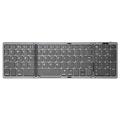 B089 Clavier sans fil pliable avec pavé numérique - 81 touches - Gris