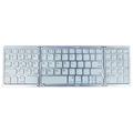 B089 Clavier sans fil pliable avec pavé numérique - 81 touches - Argent