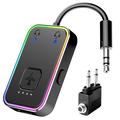 Adaptateur/émetteur audio Bluetooth BF01 pour avion, télévision, ordinateur - Noir