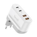 BUDI AC326TQEW Chargeur multiport 40W avec 2x USB-C/USB-A - Blanc