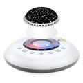 Appareil d'aide au sommeil pour bébé / générateur de sons avec bruit blanc, projecteur d'étoiles et veilleuse - Blanc