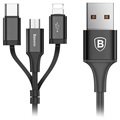 Câble 3-en-1 USB vers Lightning, Type-C, MicroUSB Baseus