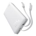Batterie externe Baseus Airpow Lite 10000mAh avec câbles USB-C et Lightning - 22.5W - Blanc