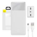 Baseus Bipow Digital Display 15W Power Bank 30000mAh - Blanc