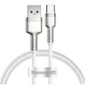 Baseus Cafule Metal Series Câble USB-A vers USB-C - 66W, 1m - Blanc