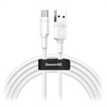 Câble USB-C SuperCharge Baseus DZ-SMT Double-ring - 5A, 2m - Blanc
