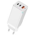 Chargeur Mural Rapide Baseus GaN CCGAN-H02 - 65W - Blanc