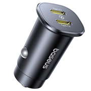 Baseus GoTrip 30W Chargeur de voiture double USB-C - Noir