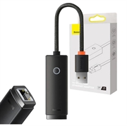 Baseus Lite Series Adaptateur réseau USB vers RJ45 WKQX000001, 100Mbps (Emballage ouvert - Excellent) - noir