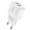 Baseus Mini Dual USB Wall Charger - 12W - White