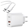 Chargeur Secteur USB-C Baseus Speed PPS TZCAFS-A02 - QC3.0, PD3.0, 30W - Blanc