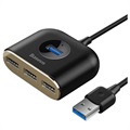 Hub USB Baseus Square Round avec Interface d'Alimentation - Noir