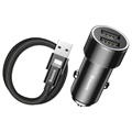 Baseus TZXLD-A01 Small Screw Car Charger & 1m Lightning Cable