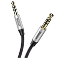 Câble Audio AUX 3.5mm Baseus Yiven CAM30-BS1 - 1m - Noir / Argenté