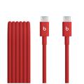 Beats Câble tissé USB-C vers USB-C MDGF4ZM/A - 1.5m, 60W - Rouge rapide