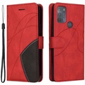 Étui Portefeuille Motorola Moto G50 Bi-Color Series - Rouge
