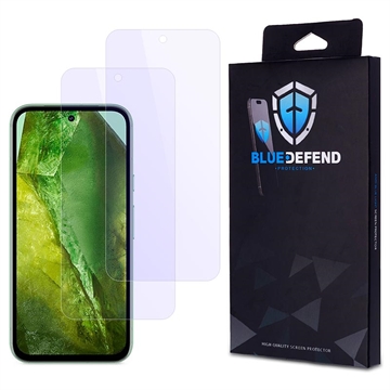 Protection d\'écran Google Pixel 8a en verre trempé BlueDefend Anti-Blue Light - 2 Pcs.