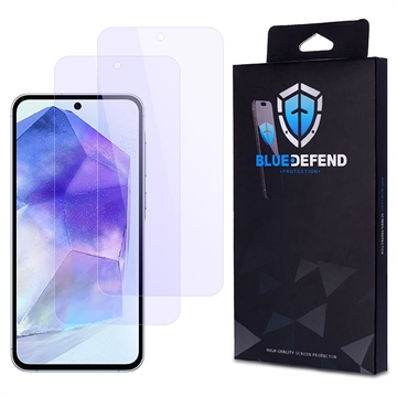 Protection d\'écran Samsung Galaxy A55 en verre trempé BlueDefend Anti-Blue Light - 2 Pcs.