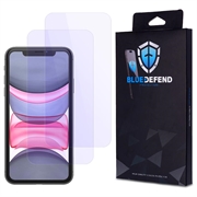 Protection d'écran iPhone 11 en verre trempé BlueDefend Anti-Blue Light - 2 Pcs.