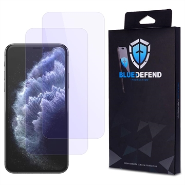 Protection d\'écran iPhone 11 Pro en verre trempé BlueDefend Anti-Blue Light - 2 Pcs.