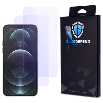 Protection d\'écran iPhone 12 Pro en verre trempé BlueDefend Anti-Blue Light - 2 Pcs.