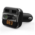 Émetteur FM Bluetooth & Chargeur Voiture Double USB BT20 - Noir