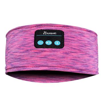 Bandeau Bluetooth sans fil pour écouter de la musique pendant le sommeil Casque d\'écoute pour le sommeil Haut-parleur stéréo HD pour dormir, s\'entraîner, faire du jogging, faire du yoga - Rose