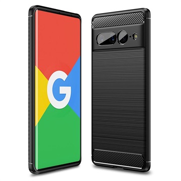 Coque Google Pixel 7 Pro en TPU Brossé - Fibre de Carbone