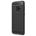 Coque en TPU Brossé pour Samsung Galaxy S9 - Fibre de Carbone