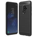 Coque en TPU Brossé pour Samsung Galaxy S9+ - Fibre de Carbone