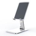 CCT15 Portable Folding Phone Holder Adjustable Anti-Slip Tablets Metal Stand for 4-13 inch Device - Silver