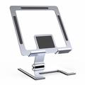 CCT17 Folding Desktop Mini PC Holder Portable Anti-Slip Metal Tablets Stand Support 1000g Loading Bearing - Silver