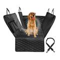 CWD007 Housse de siège de luxe pour chien avec fenêtre en maille et poches de rangement - Noir