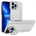 CamStänder iPhone 13 Pro Max Hybrid Hülle - Karbonfaser - Weiß
